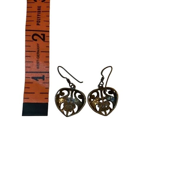 Boho Heart Earrings Vintage Valentines Anniversary y2k Jewelry Pendant 90s - Picture 5 of 5